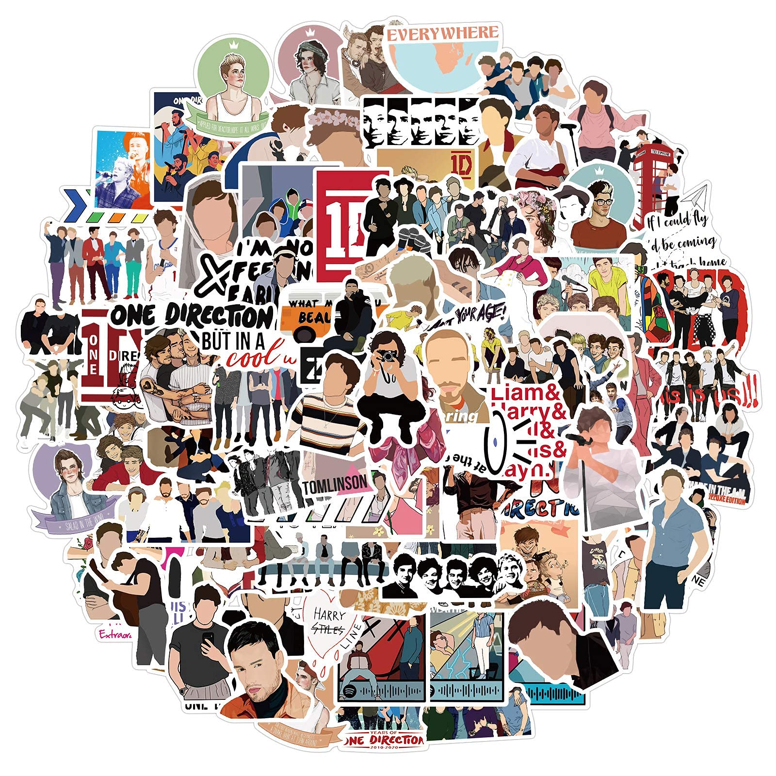 Amazon.co.jp: One Direction Stickers Pack,| 100 PCS | Laptop